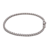 14K White Gold Three Prong 2.00ctw Diamond Line Bracelet, 7 Inches