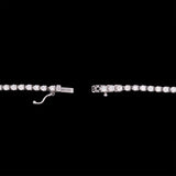 14K White Gold Three Prong 2.00ctw Diamond Line Bracelet, 7 Inches