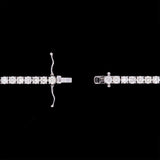 14K White Gold 7.00ctw Diamond Line Bracelet
