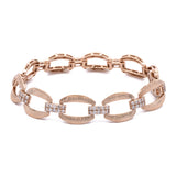 14K Yellow Gold Diamond Link Bracelet