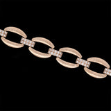 14K Yellow Gold Diamond Link Bracelet