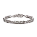 Platinum "Tiffany & Co." Diamond Open Work Bracelet, 7 Inches