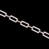 14K White And Yellow Gold Diamond Link Bracelet