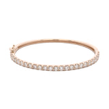 14K Yellow Gold 4.25ctw Diamond Hinged Bangle Bracelet