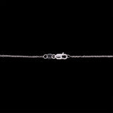 18K White Gold Diamond Cross Pendant With 18 Inch Chain