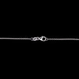 14K White Gold Bezel Set 0.55ctw Diamond Solitaire Necklace, 18 Inches