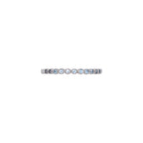 14K White Gold Blue Topaz Band
