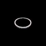 14K White Gold Blue Topaz Band