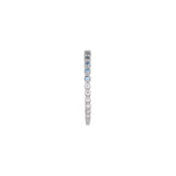 14K White Gold Blue Topaz Band