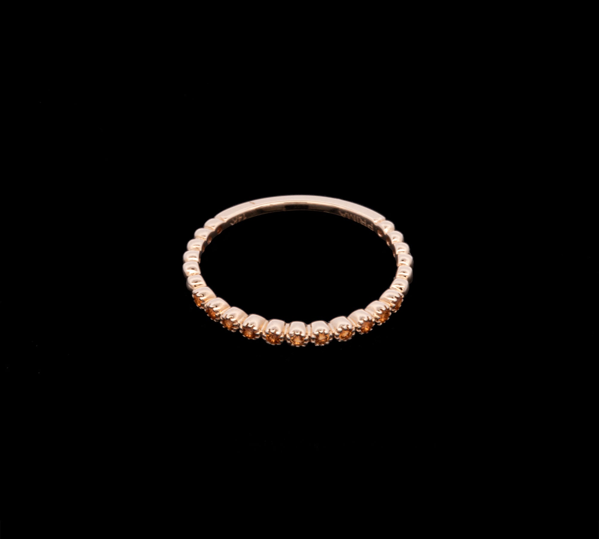 14K Yellow Gold Citrine Band