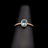 14K Yellow Gold Bezel Set Aquamarine Ring