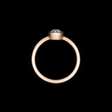 14K Yellow Gold Bezel Set Aquamarine Ring