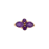 14K Yellow Gold Mixed Cut Amethyst Ladies Ring