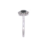 Platinum Oval Alexandrite And Diamond Halo Ring
