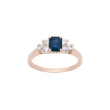 14K Yellow Gold Sapphire And Diamond Ring