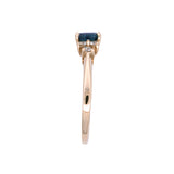14K Yellow Gold Sapphire And Diamond Ring
