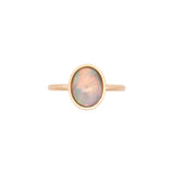 14K Yellow Gold Bezel Set Opal Ring