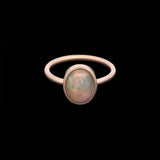 14K Yellow Gold Bezel Set Opal Ring