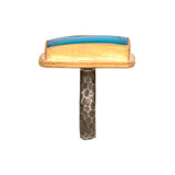 Sterling Silver And 24K Yellow Gold Turquoise Ring With Diamond Accents