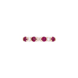 14K Yellow Gold Ruby And Diamond Band