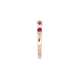 14K Yellow Gold Ruby And Diamond Band