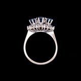 18K White Gold Sapphire And Diamond Ring