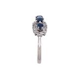 18K White Gold Sapphire And Diamond Ring