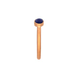 24K Yellow Gold Bezel Set Oval Sapphire Ring
