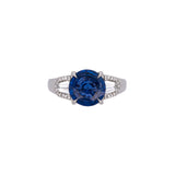 18K White Gold Sapphire And Diamond Ring
