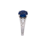 18K White Gold Sapphire And Diamond Ring