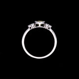 14K White Gold Peridot And Diamond Ring