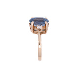 14K Yellow Gold Oval Sapphire And Diamond Ring