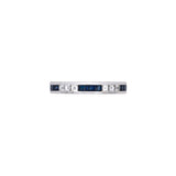 18K White Gold Sapphire And Diamond Channel Set Eternity Band