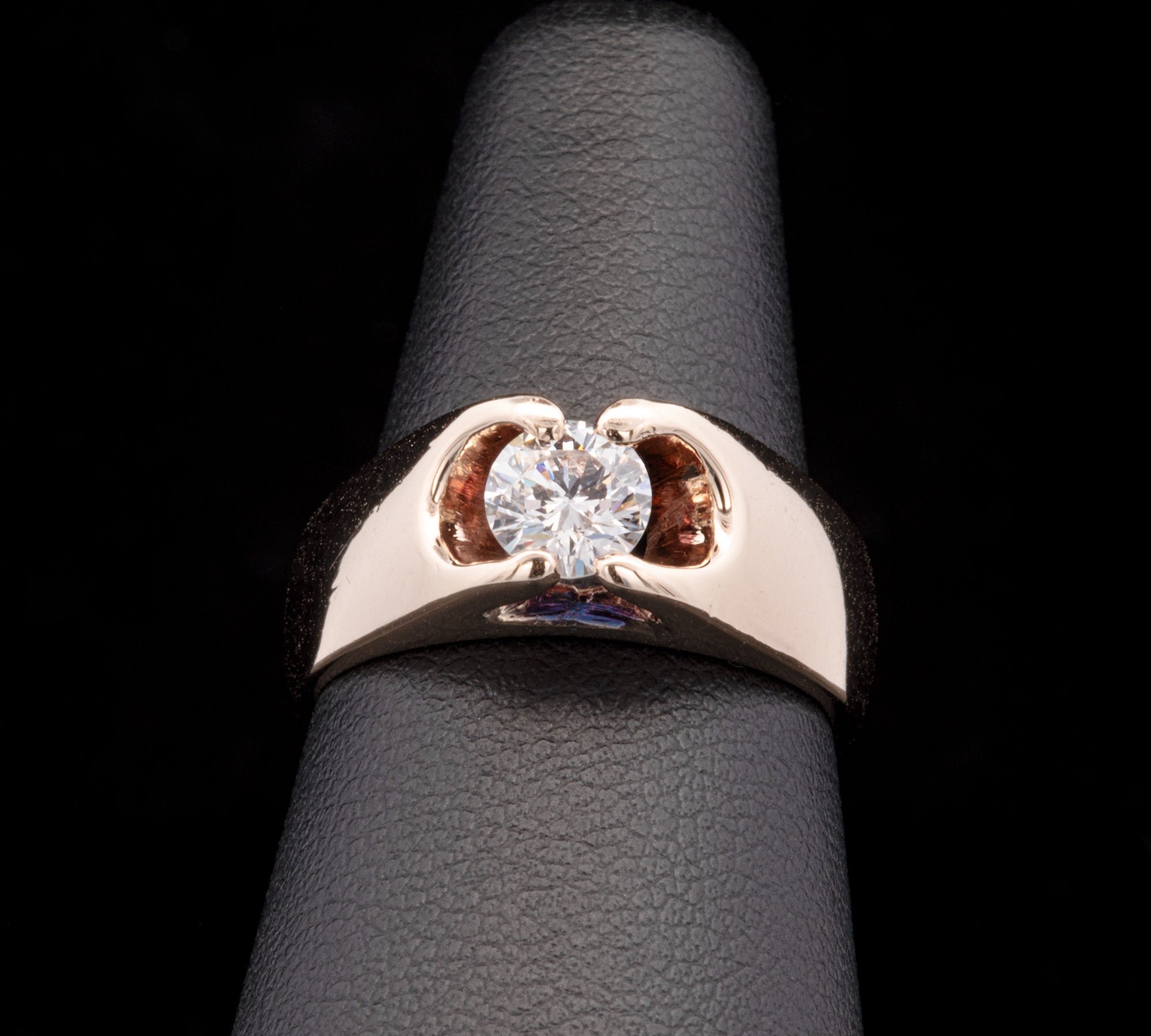 14K Yellow Gold Diamond Solitaire Ring