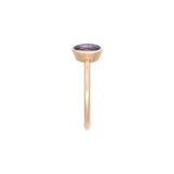 14K Yellow Gold Bezel Set Oval Purple Sapphire Ring