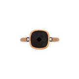 22K Yellow Gold And Sterling Silver Garnet And Diamond Ring