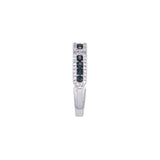 14K White Gold Sapphire And Diamond Ring