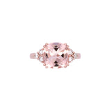 14K Rose Gold Morganite And Diamond Ring