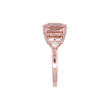 14K Rose Gold Morganite And Diamond Ring