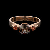 14K Yellow Gold Andalucite And Orange Garnet Ring
