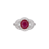 Platinum Ruby And Diamond Ring