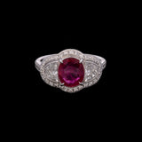 Platinum Ruby And Diamond Ring