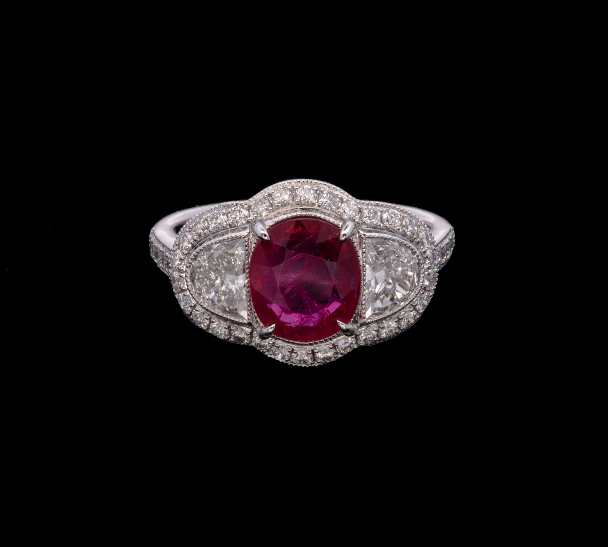 Platinum Ruby And Diamond Ring