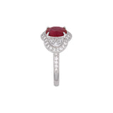 Platinum Ruby And Diamond Ring