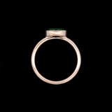 14K Yellow Gold Bezel Set Oval Tsavorite Garnet Ring