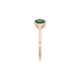 14K Yellow Gold Bezel Set Oval Tsavorite Garnet Ring