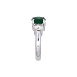 18K White Gold 2.18ctw Emerald And Diamond Ring