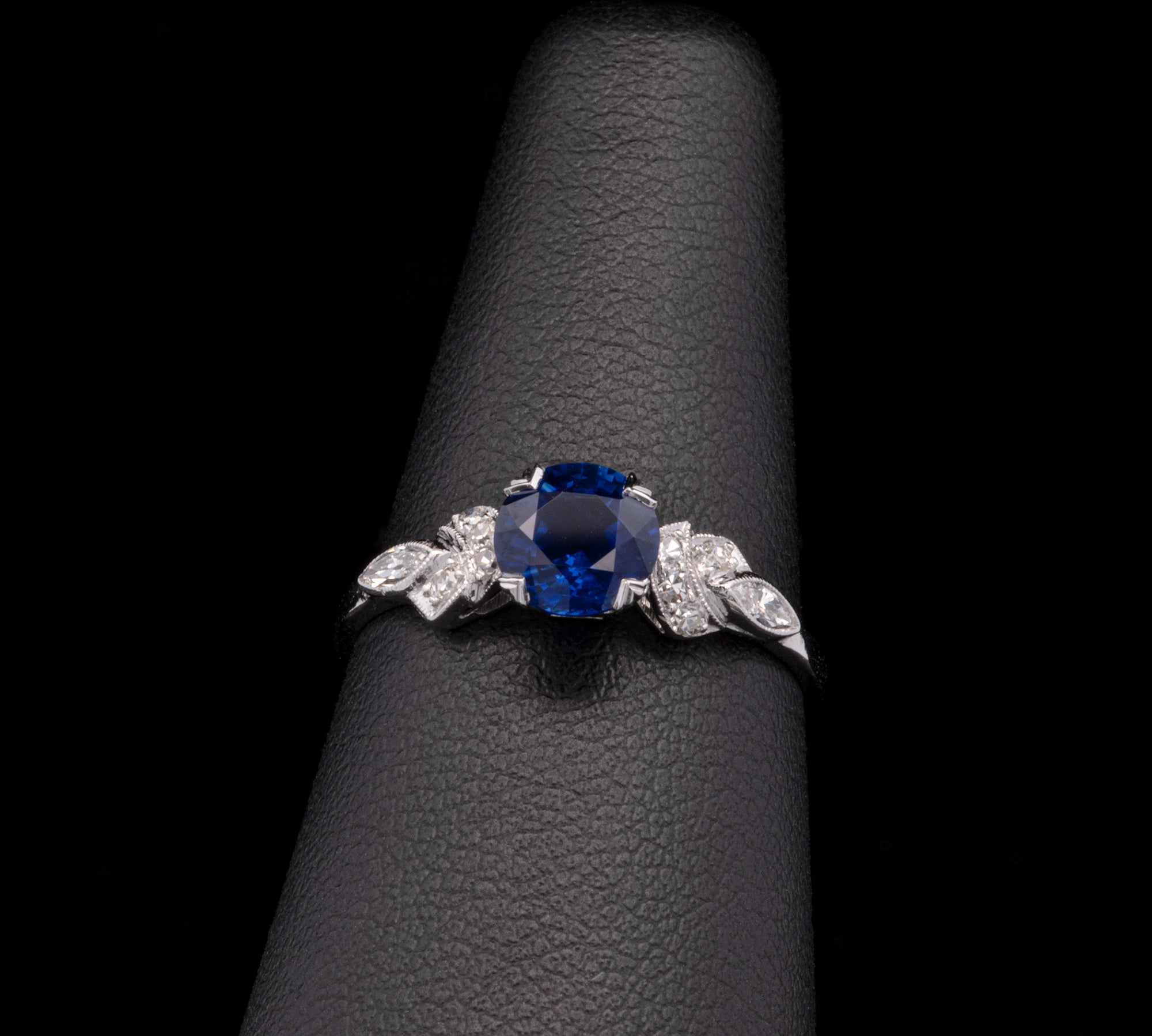 Platinum Art Deco Sapphire And Diamond Ring