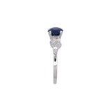 Platinum Art Deco Sapphire And Diamond Ring