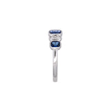 18K White Gold Sapphire And Diamond Ring